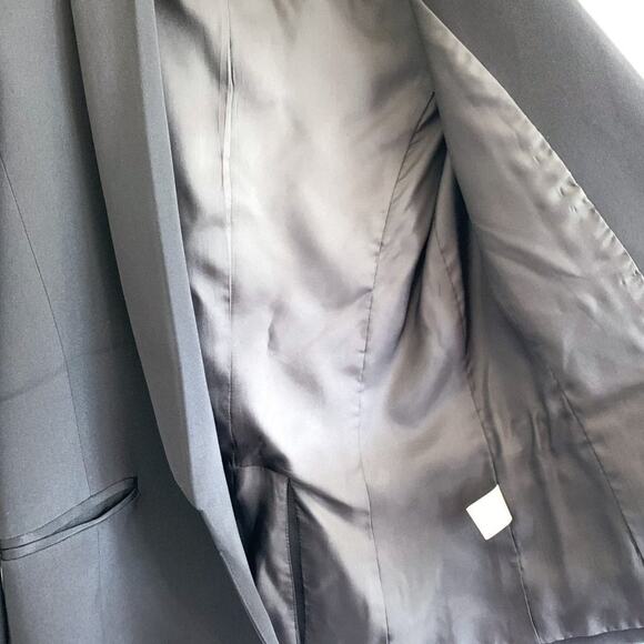 Truth and Pride 100% Silk Classic Open Front Blazer in Solid Black Size XS - Picture 6 of 10